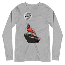 Load image into Gallery viewer, Howling Wolf Multi Lights - Unisex Long Sleeve Tee
