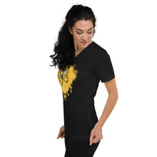 Load image into Gallery viewer, Butterfly - Golden Unisex Short Sleeve V-Neck
