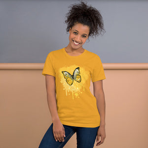 Butterfly - Golden - Short-Sleeve Unisex T-Shirt