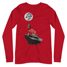 Load image into Gallery viewer, Howling Wolf Multi Lights - Unisex Long Sleeve Tee

